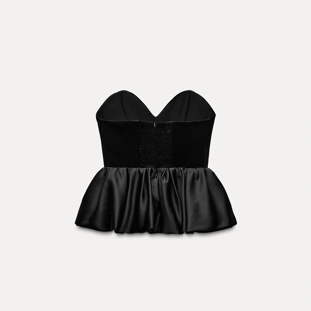ZARA VELVET TOP ZW COLLECTION - Picture 15 of 17